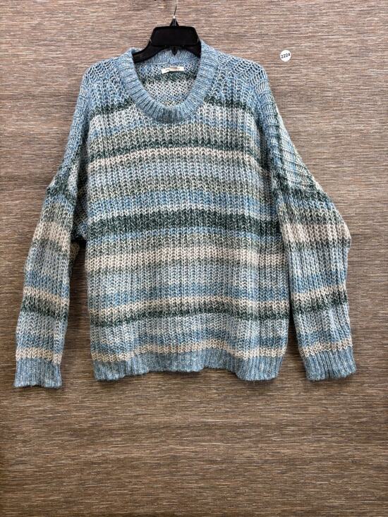 American Eagle Outfitters Sweaters - American Eagle Loose Knit Sweater Womens Size L Blues White Gray Oversized